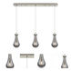 Owego 3 Light 36.88 inch Brushed Satin Nickel Linear Pendant Ceiling Light in Light Smoke Glass