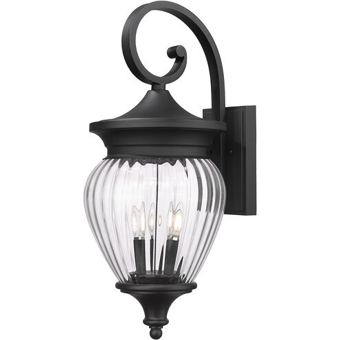 Davina Outdoor Wall Light in Black, G9