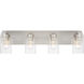 Hendrix 4 Light 30.75 inch Brushed Polished Nickel Vanity Light Wall Light