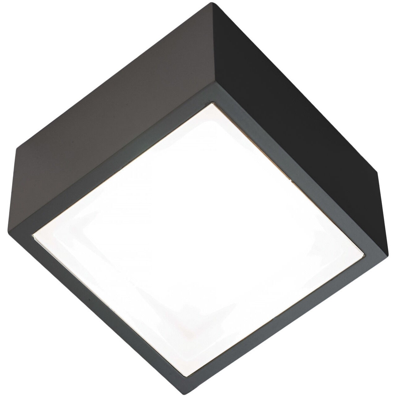 Bloc LED 5.5 inch Black Flush Mount Ceiling Light in 3000K