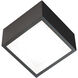 Bloc LED 5.5 inch Black Flush Mount Ceiling Light in 3000K