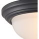 Helena 2 Light 13 inch Black Flush Mount Ceiling Light