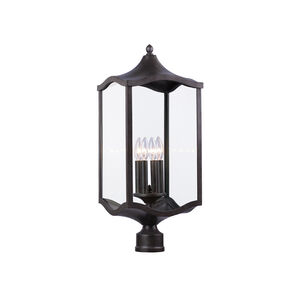 Lakewood 4 Light 26 inch Aged Iron Outdoor Post Mount