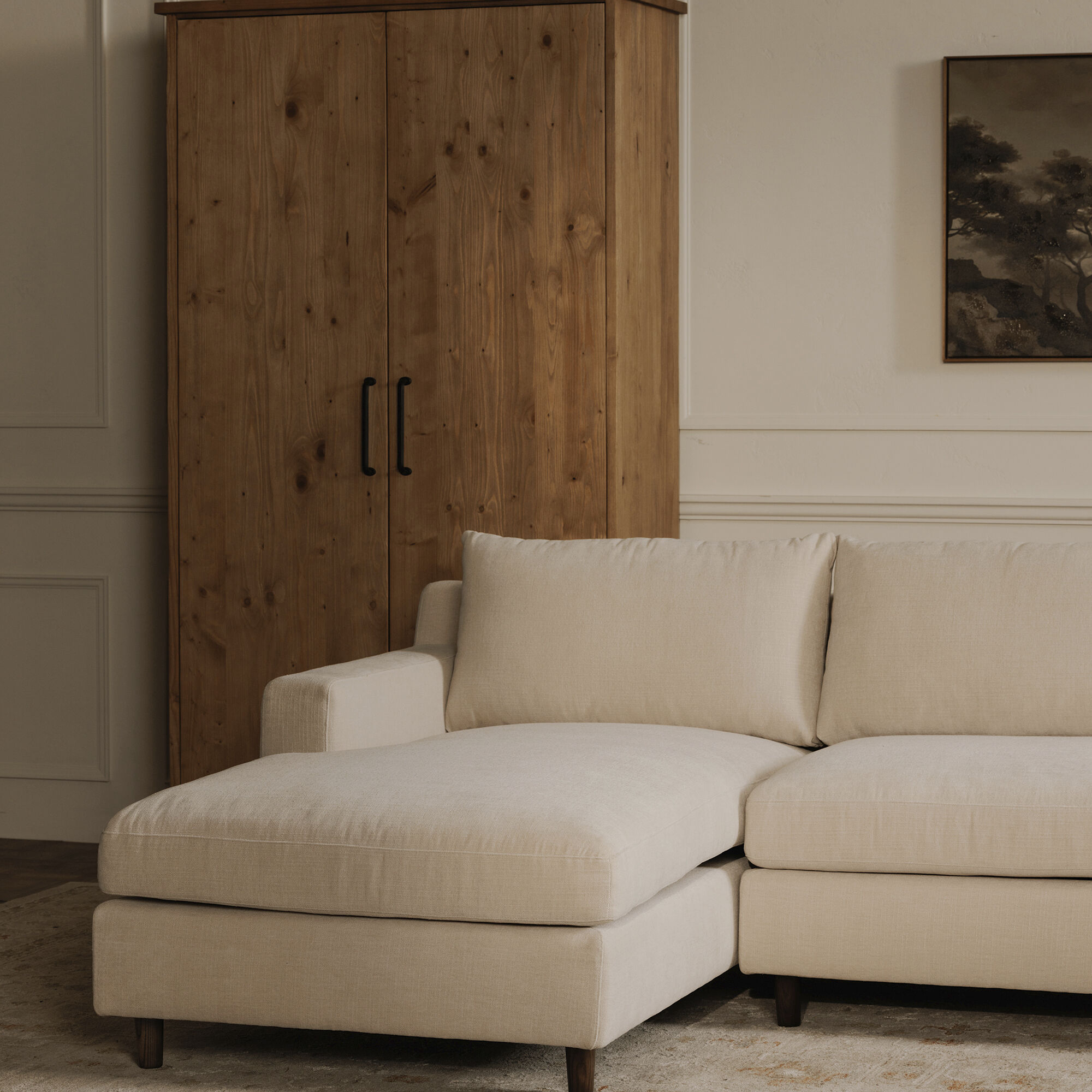 Hutton Beige Sectional, Right