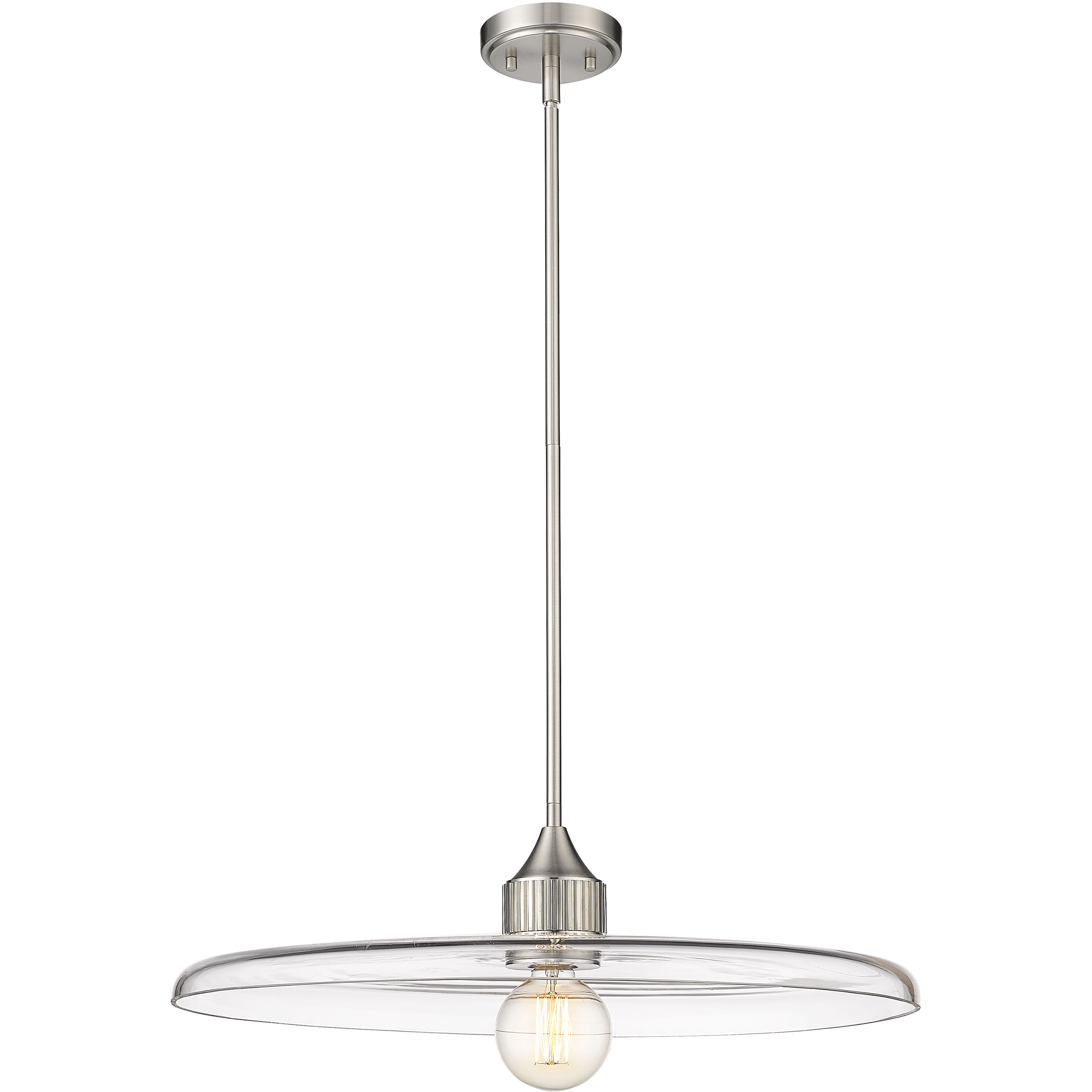 Paloma 1 Light 24 inch Brushed Nickel Pendant Ceiling Light