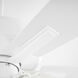 Ovation 52 inch Studio White with Studio White/Weathered Oak Blades Ceiling Fan