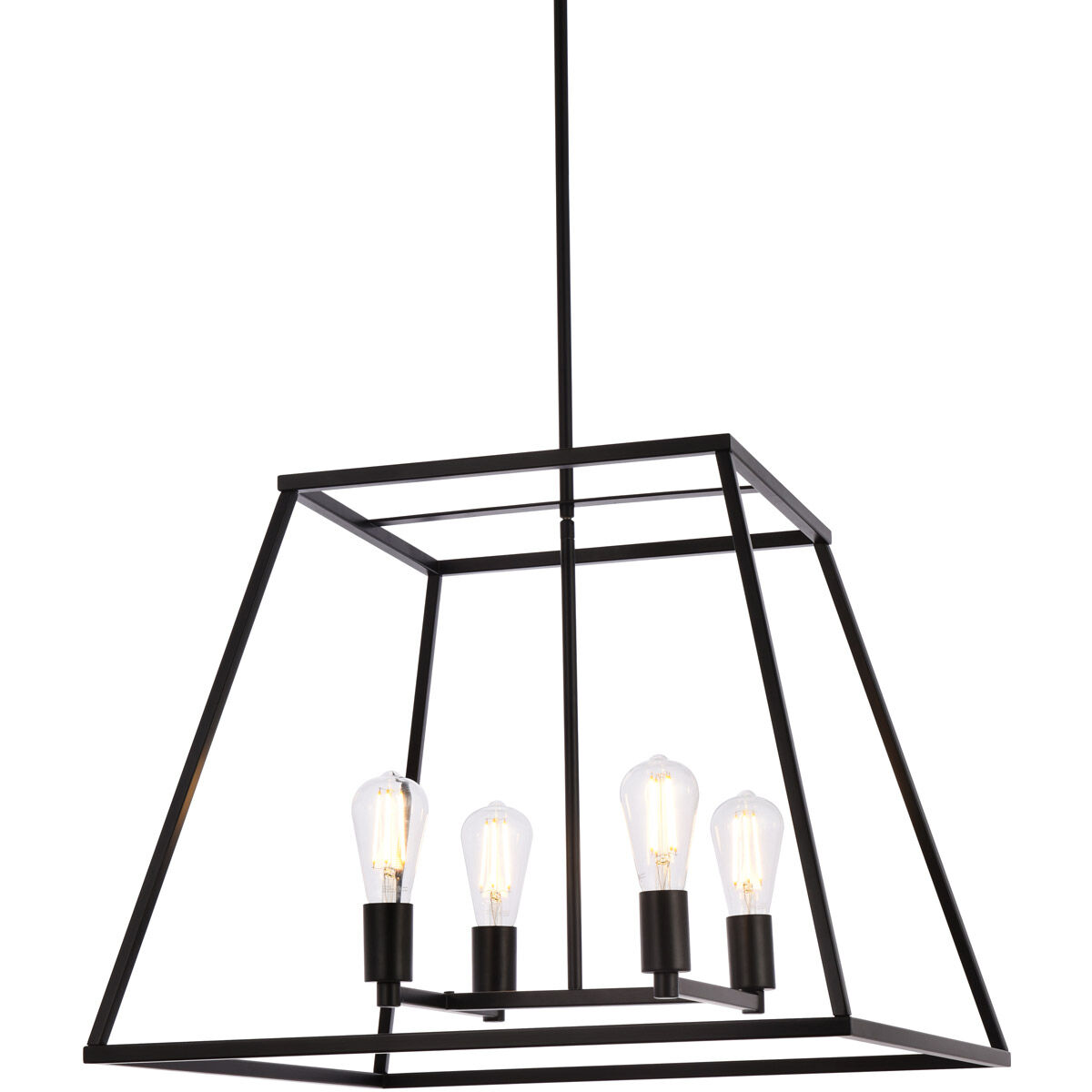 Declan 4 Light 24 inch Black Pendant Ceiling Light