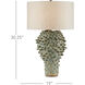 Sea Urchin 30.25 inch 150 watt Green Table Lamp Portable Light