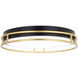 Northgate LED 16 inch Matte Black and Satin Gold Flush Mount Ceiling Light