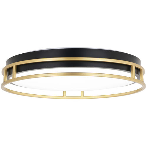 Northgate LED 16 inch Matte Black and Satin Gold Flush Mount Ceiling Light