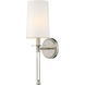 Mila 1 Light 5.5 inch Brushed Nickel Wall Sconce Wall Light