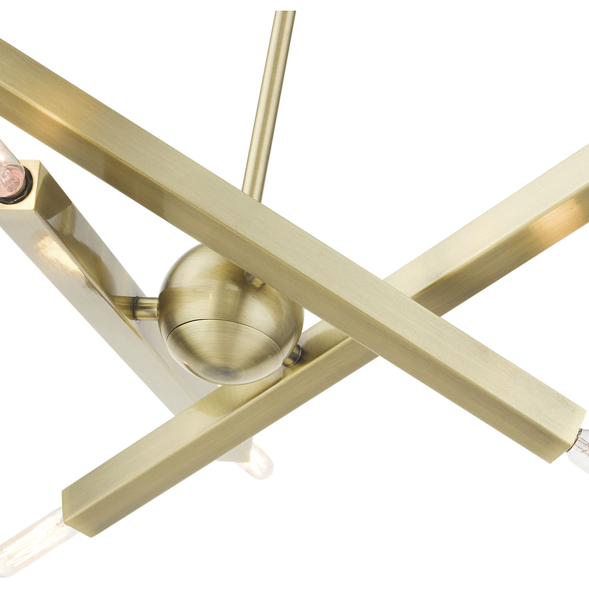 Monaco 6 Light 18 inch Antique Brass Chandelier Ceiling Light