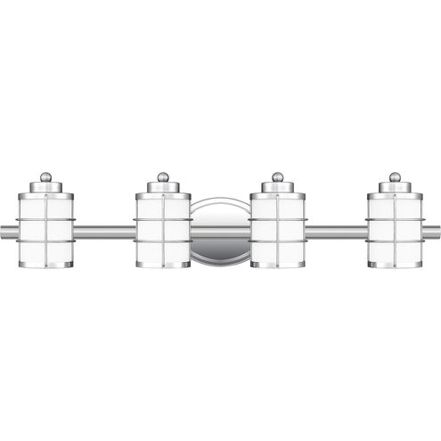 Hazlett 4 Light 31 inch Polished Chrome Bath Light Wall Light