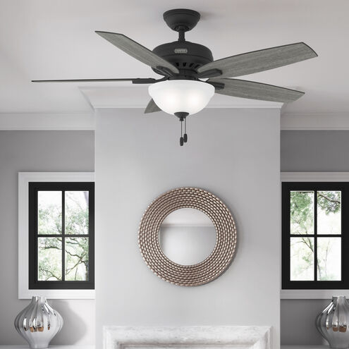 Newsome 52 inch Matte Black with Dark Gray Oak/Matte Black Blades Ceiling Fan