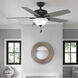 Newsome 52 inch Matte Black with Dark Gray Oak/Matte Black Blades Ceiling Fan
