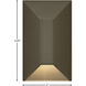 Nuvi 12v 1.40 watt Bronze Landscape Deck Sconce, Rectangular