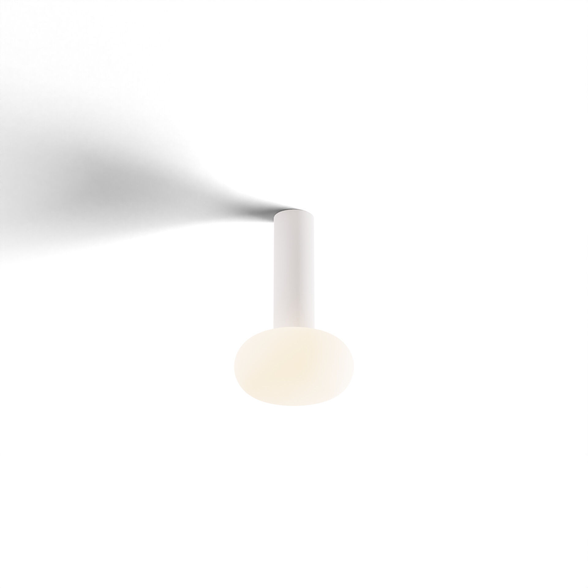 Combi LED 5 inch Matte White Pendant Ceiling Light, Suspension / Flush Mount 2-in-1