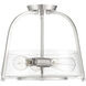 Dash 3 Light 16 inch Satin Nickel Semi-Flush Ceiling Light