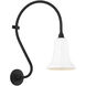 Thomas O'Brien Academy Barn Light LED 24 inch Matte Black Larrabee Barn Light in 7.5" White Savannah Shade
