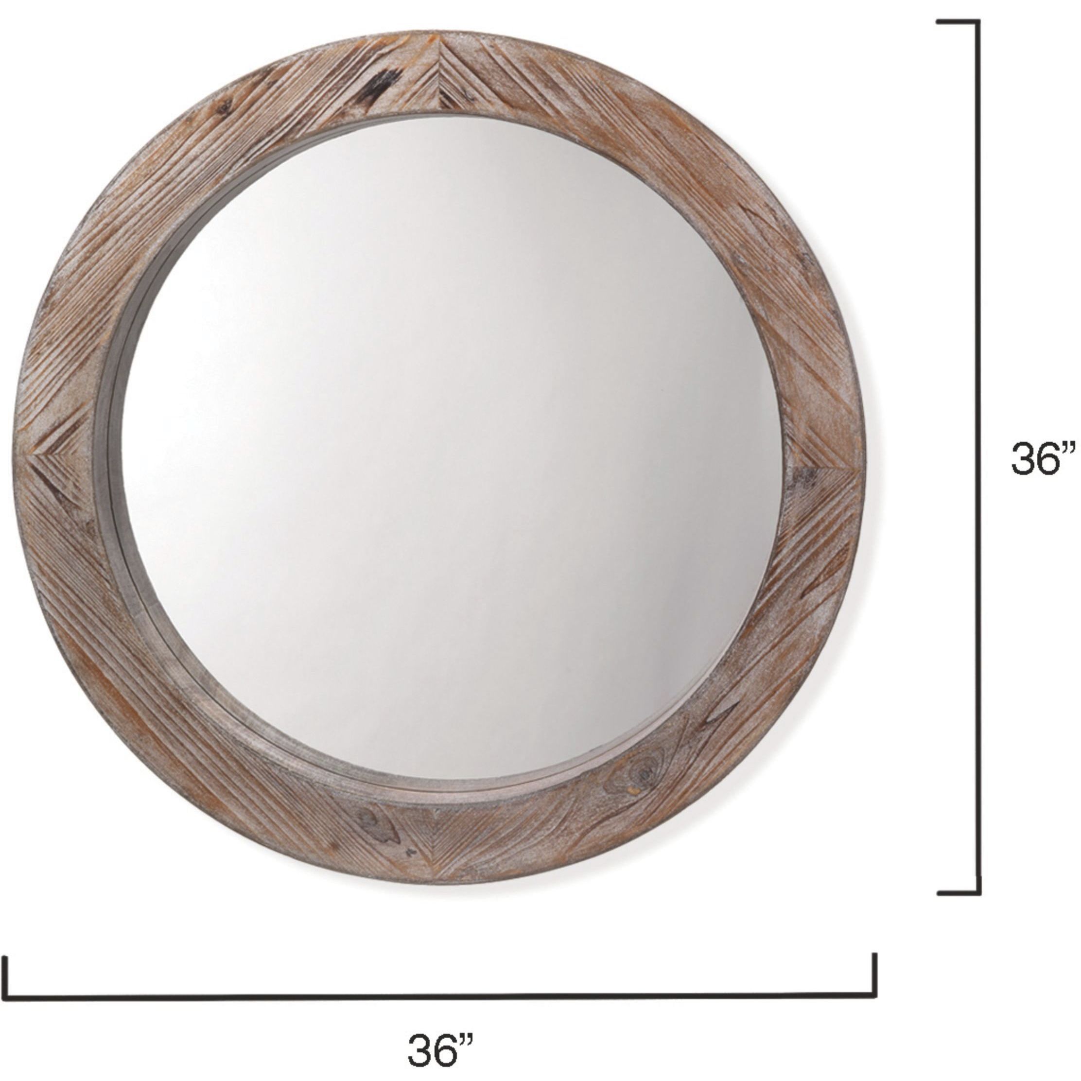 Reclaimed 36 X 36 inch Natural wood Mirror