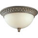 Savannah 2 Light 17 inch Burnished Chestnut Close-to-Ceiling Ceiling Light in Bulbs Included, 17", Energy Star Rated