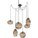 Misto 6 Light 15.5 inch Matte Black Swag Multi-Pendant Ceiling Light in Bronze Optic