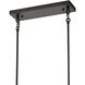 Bridgette 8 Light 36 inch Matte Black Linear Chandelier Ceiling Light