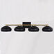 Belmont LED 38 inch Matte Black and Satin Brass Bathroom Light Wall Light in 4