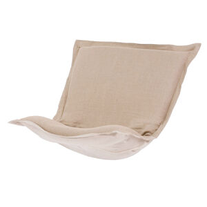 Puff Linen Slub Natural Chair Cushion with Cover