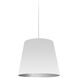 Oversized Drum LED 14 inch Polished Chrome Pendant Ceiling Light in White/Silver Jewel Tone, Small