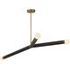 Calla 27.25 inch Brushed Gold Chandelier Ceiling Light in Matte Opal Glass