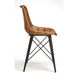 Industrial Chic Patty  Brown Leather Accent Chair