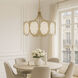 Panelist 6 Light 31.25 inch Brass Kisser Pendant Ceiling Light