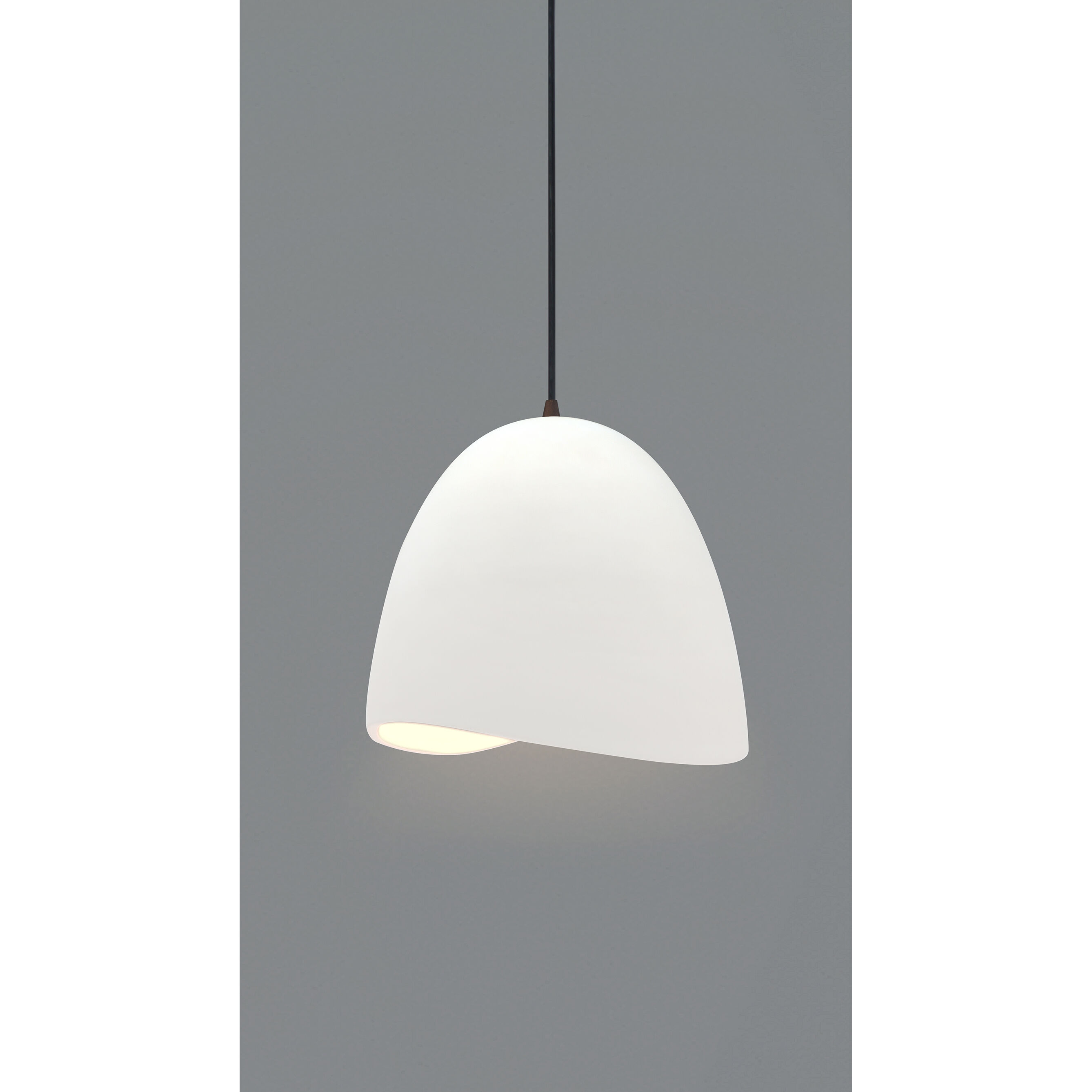 Radiance Collection - Brisa Pendant Ceiling Light in Dark Bronze, Dedicated LED, Black Cord, Bisque, 12.5W x 12.25H, Form+Finish+Function