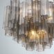 Addis 9 Light 22 inch Aged Brass Chandelier Ceiling Light in Tronchi Glass Smoke