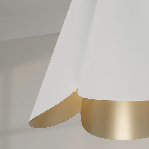 Maeve 4 Light 26.75 inch Matte Brass and White Pendant Ceiling Light