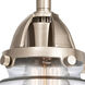 Nouveau 2 Small Canton 1 Light 5.25 inch Brushed Satin Nickel Sconce Wall Light in Clear Glass