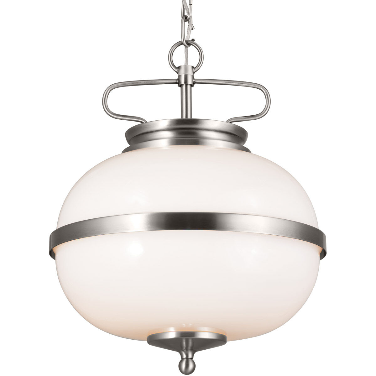 Homestead Opal 2 Light 12 inch Classic Pewter Pendant Ceiling Light, Opal