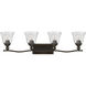 Bolla 4 Light 35.75 inch Olde Bronze Vanity Light Wall Light in Clear Seedy