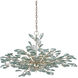 Baobab 8 Light 36 inch Contemporary Silver Leaf and Contemporary Silver Chandelier Ceiling Light, Medium