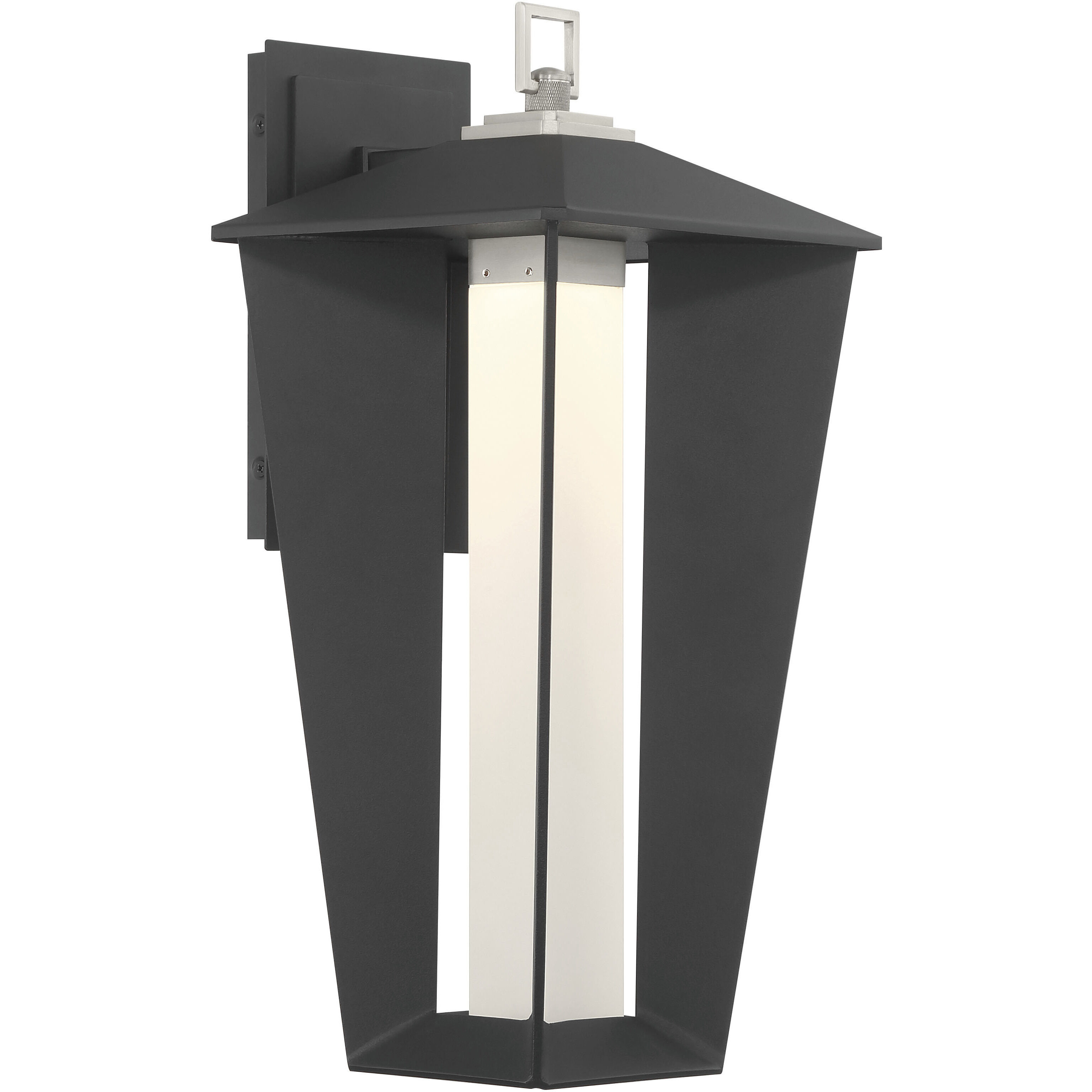 Andson LED 18.75 inch Satin Nickel-Sand Black Mix Outdoor Wall Sconce