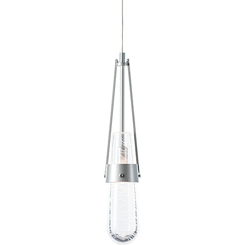 Link 1 Light 2.9 inch Sterling Mini Pendant Ceiling Light in Clear with White Threading