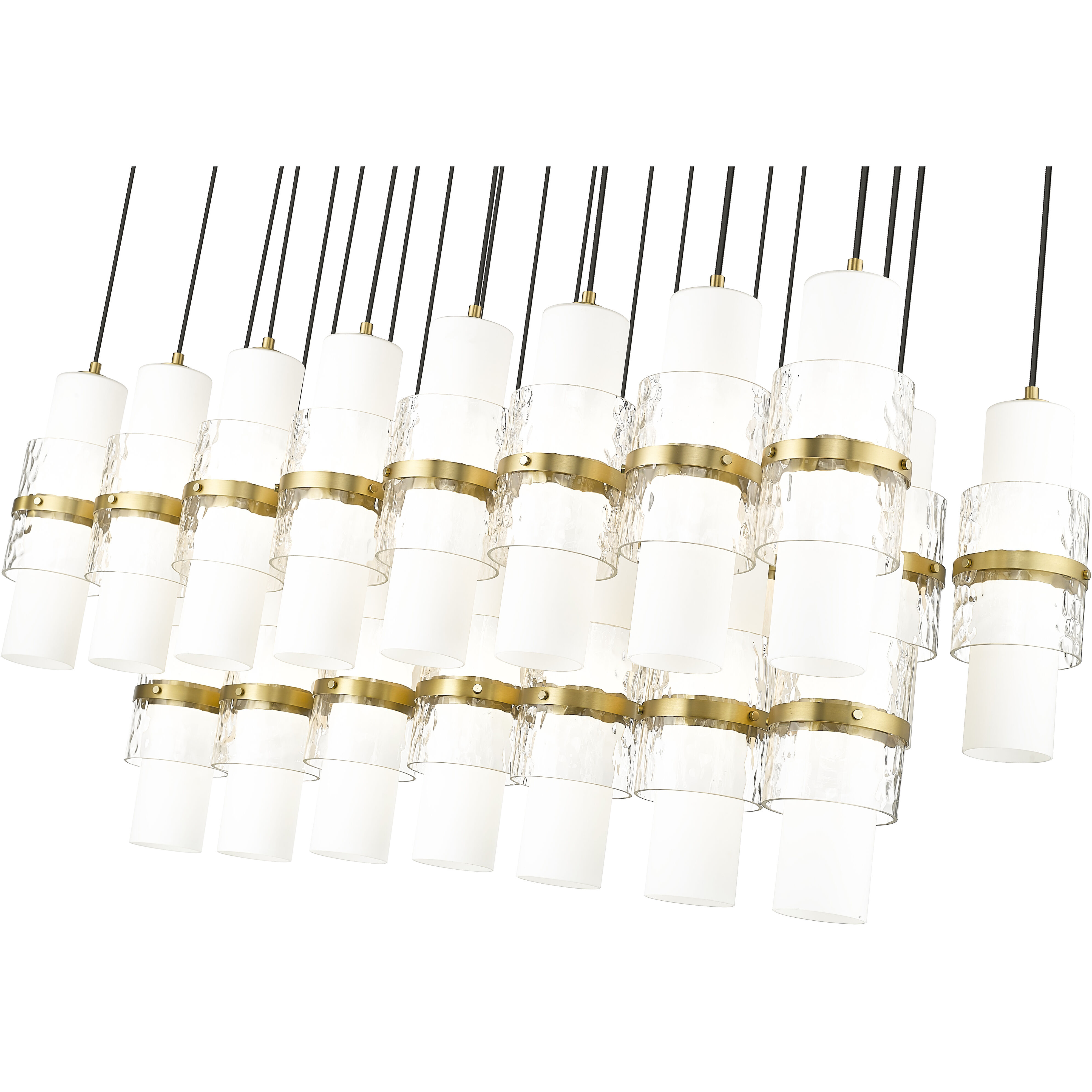Cayden 23 Light 54 inch Modern Gold Linear Chandelier Ceiling Light