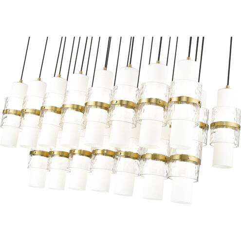 Cayden 23 Light 54 inch Modern Gold Linear Chandelier Ceiling Light