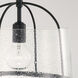 Madison 1 Light 13 inch Matte Black Semi-Flush Mount Ceiling Light, Convertible Dual Mount