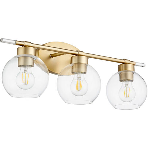 Volan 3 Light 24 inch Aged Brass Vanity Light Wall Light