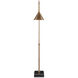 Vision 56 inch 60 watt Vintage Brass and Black Floor Lamp Portable Light