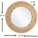 Cameron 23.62 X 23.62 inch Clear and Natural Woven Wall Mirror