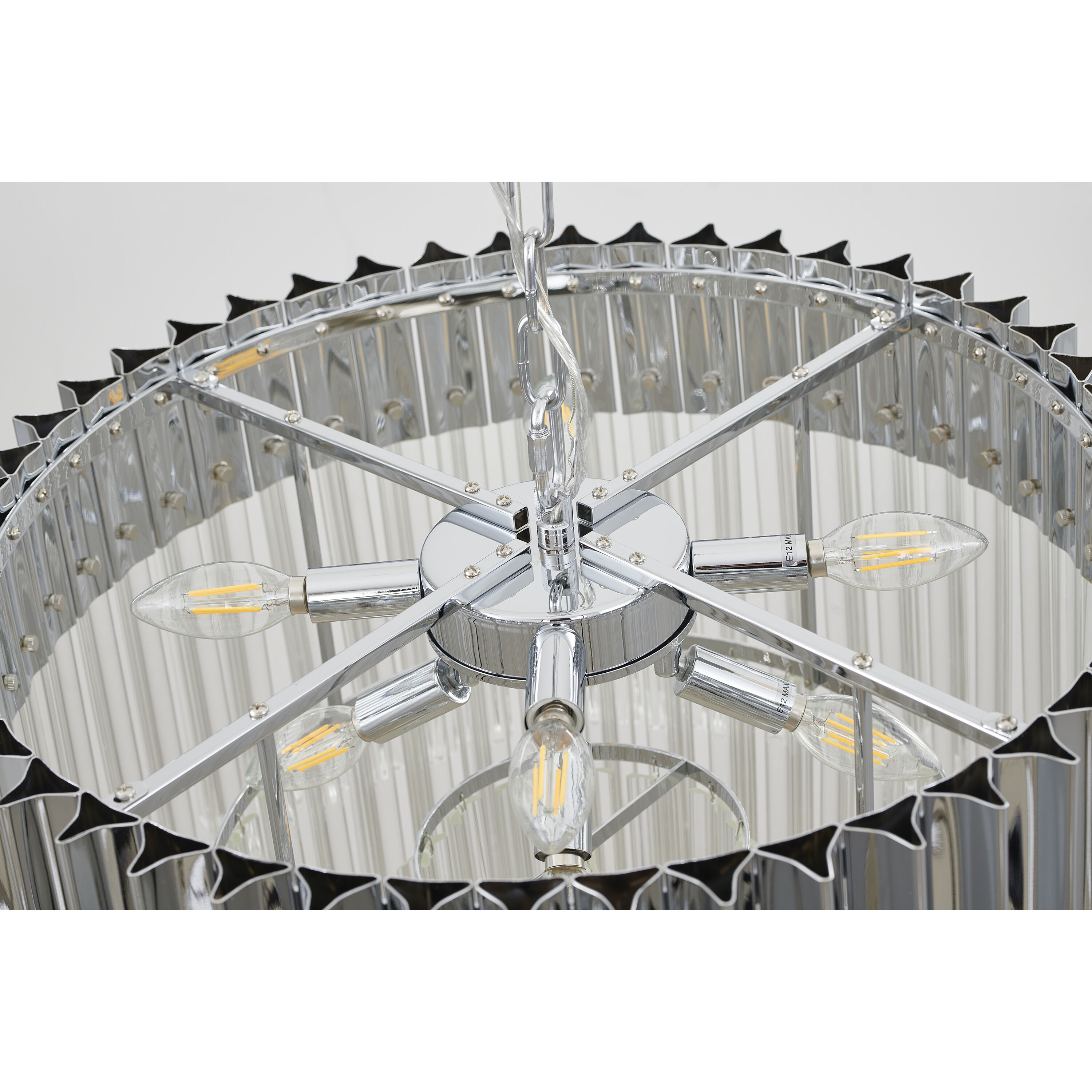 Canada 8 Light 23.6 inch Chrome Chandelier Ceiling Light
