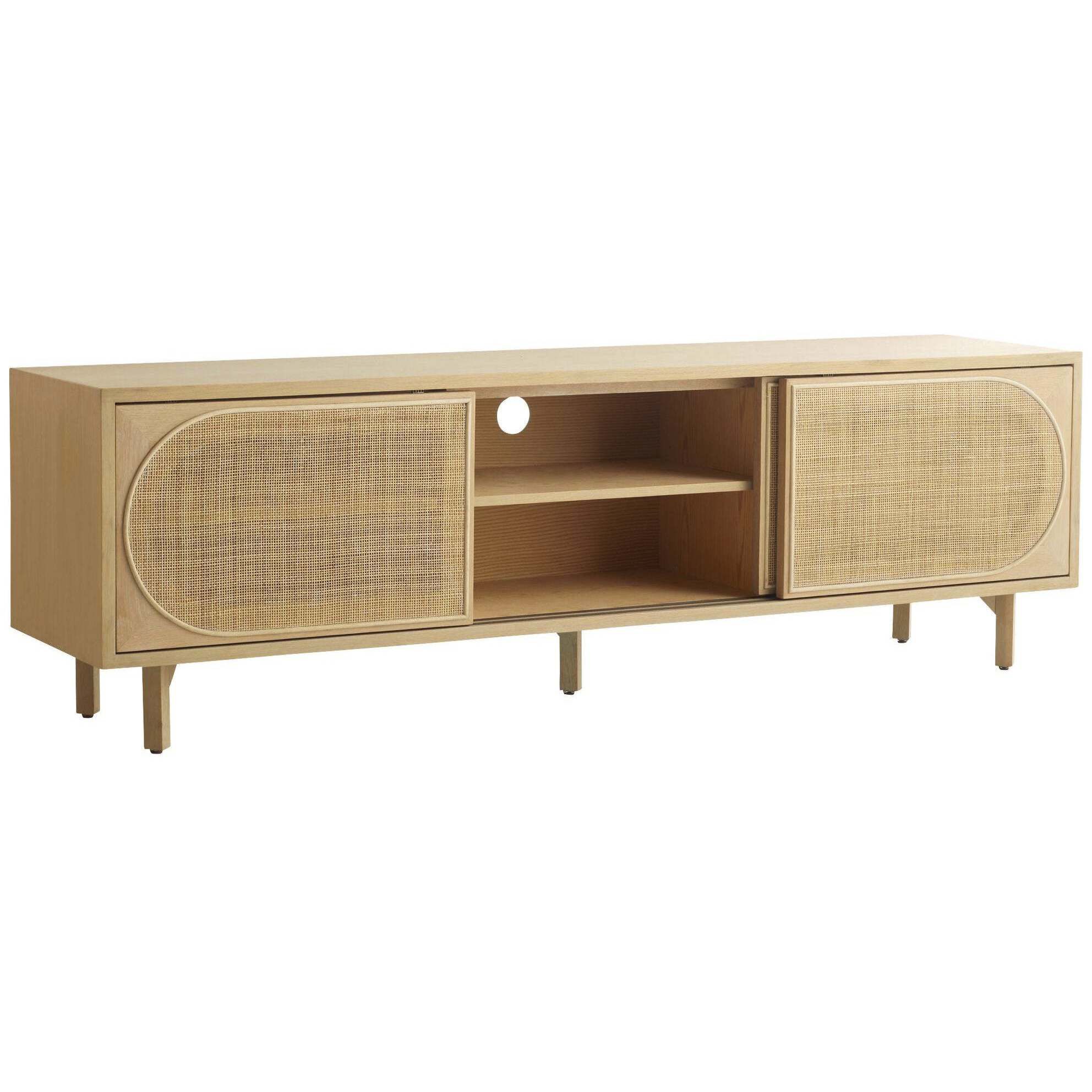 Lamu 78 inch Oak Media Cabinet